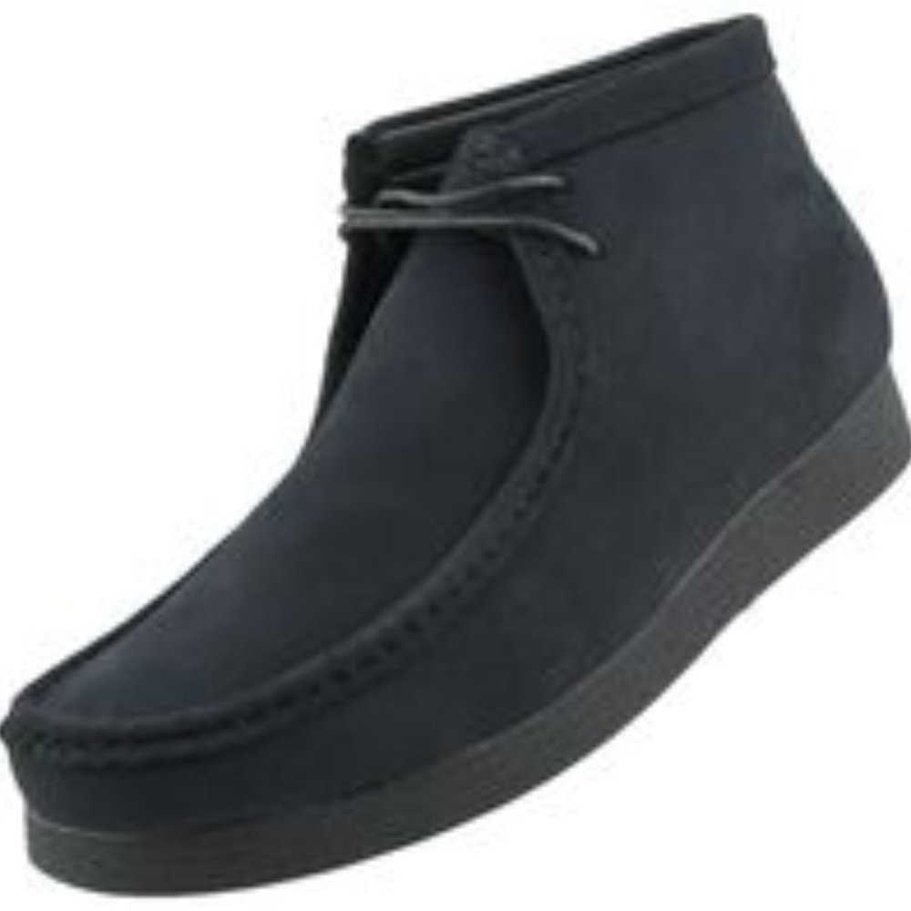 Amali Men's High Top Desert Chukka Boots Lace Up Moc Toe Suede Casual Shoes